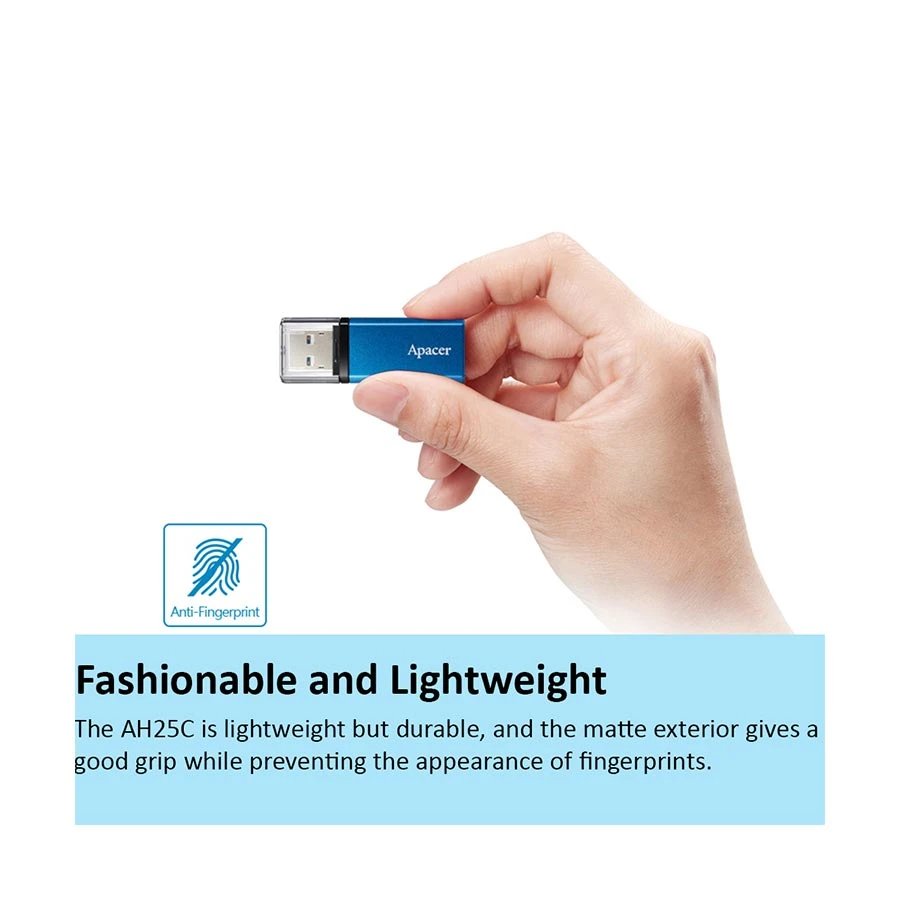 Apacer AH25C 256GB USB 3.2 Gen 1 Ocean Blue Pen Drive