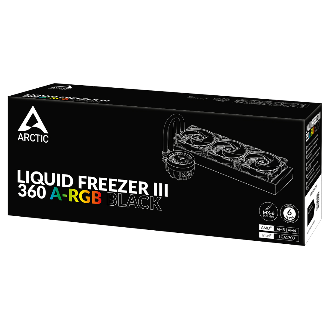 Arctic Liquid Freezer III 360MM ARGB Liquid CPU Cooler (Black)