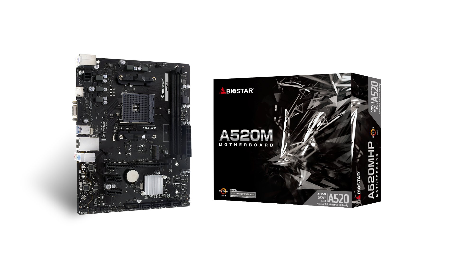 Biostar A520mhp V 6.0 Am4 Ddr4 Motherboard