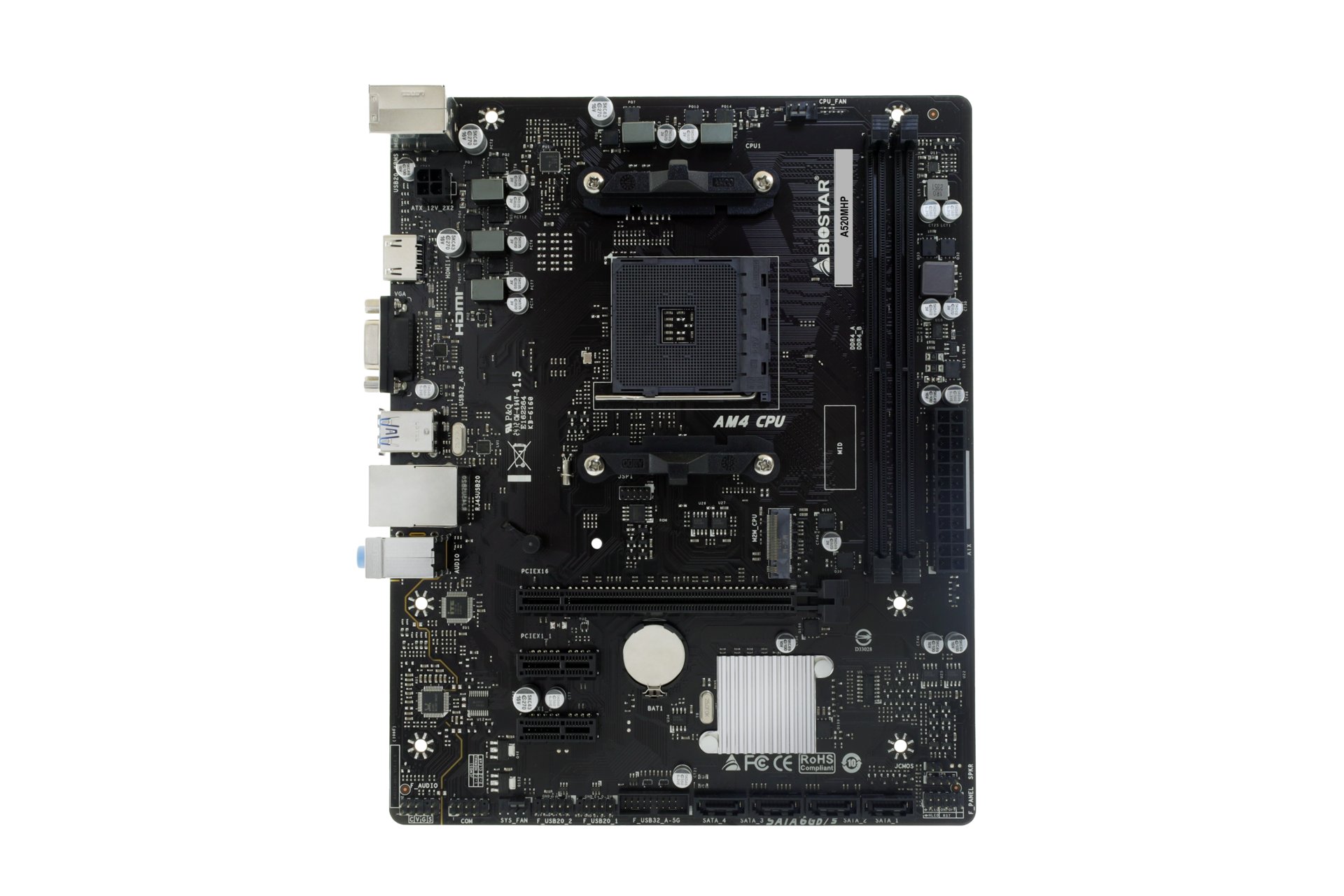 Biostar A520mhp V 6.0 Am4 Ddr4 Motherboard