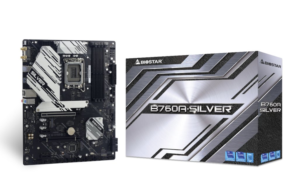 Biostar B760A-SILVER Intel 12th/13th/14th Gen ATX Motherboard