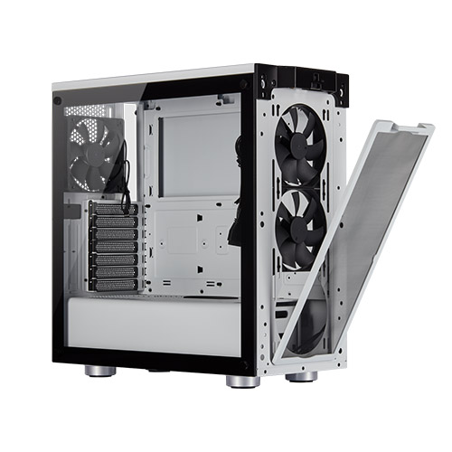 CORSAIR 275R Airflow Tempered Glass Mid-Tower Gaming Case — black