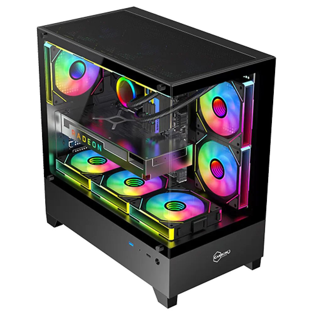 Carbono CG360 TB ATX Gaming Case Black