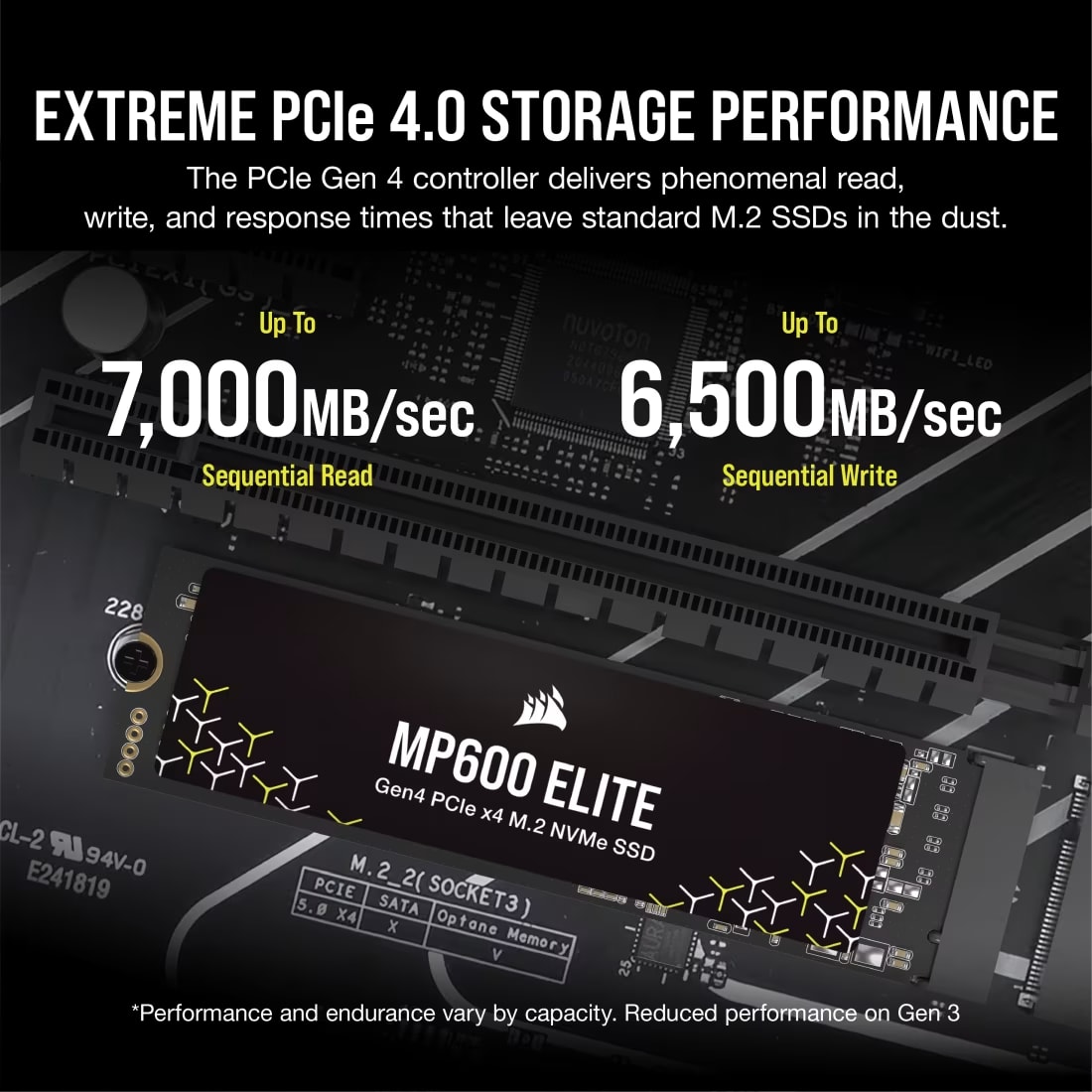 Corsair MP600 ELITE 2TB PCIe Gen4 x4 NVMe 1.4 M.2 SSD