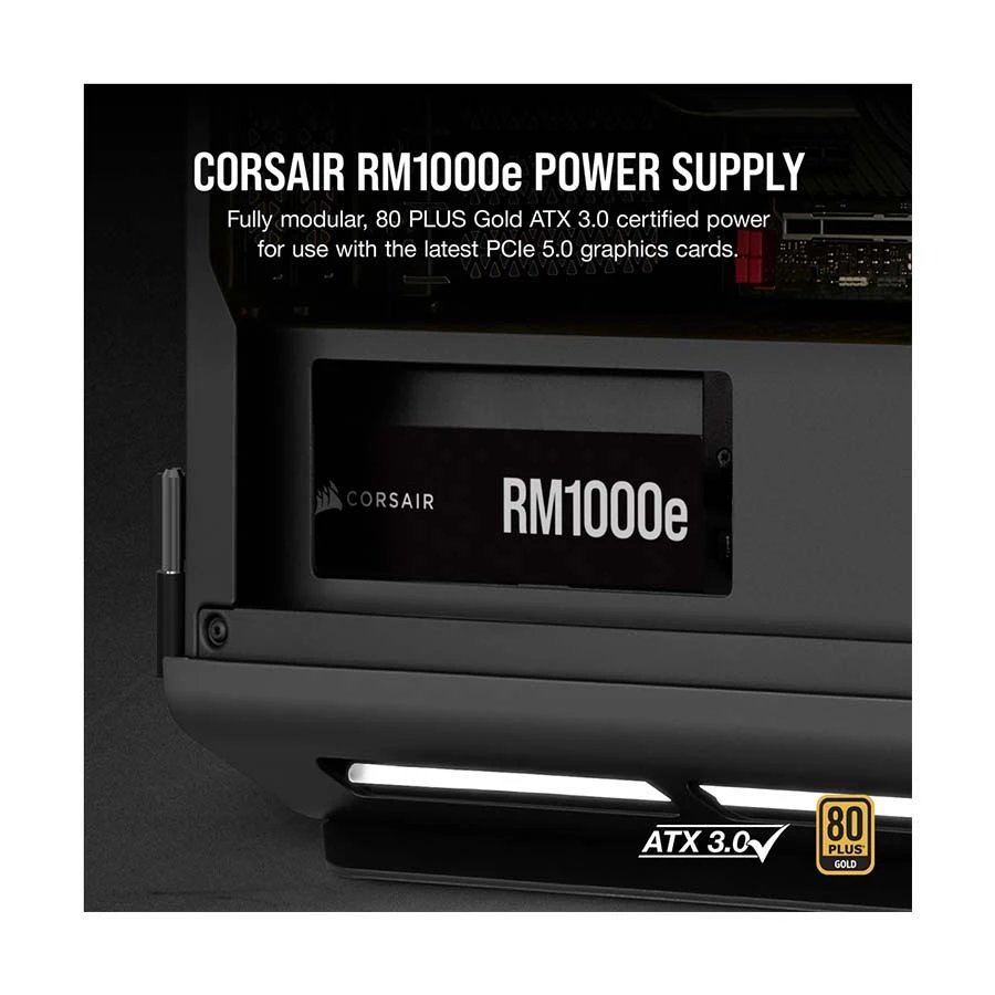 Corsair RMe Series RM1000e ATX 3.0 1000W 80 PLUS Gold Certified Fully Modular Power Supply