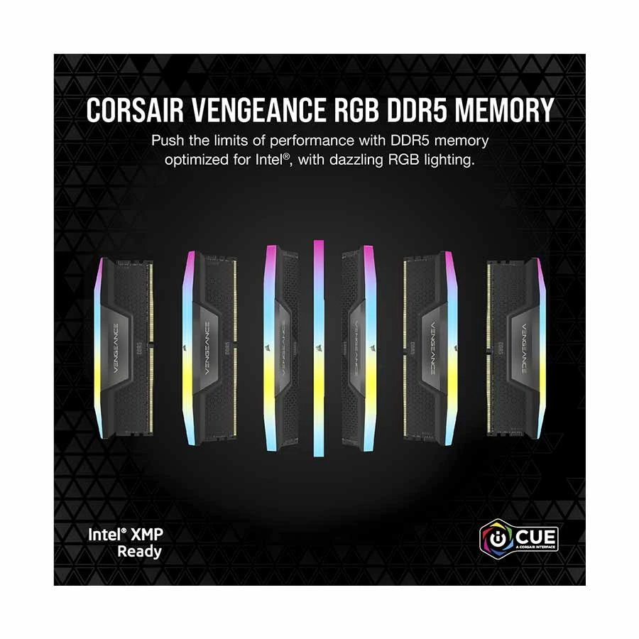 Corsair Vengeance RGB 24GB DDR5 7200MHz Black Gaming Desktop RAM