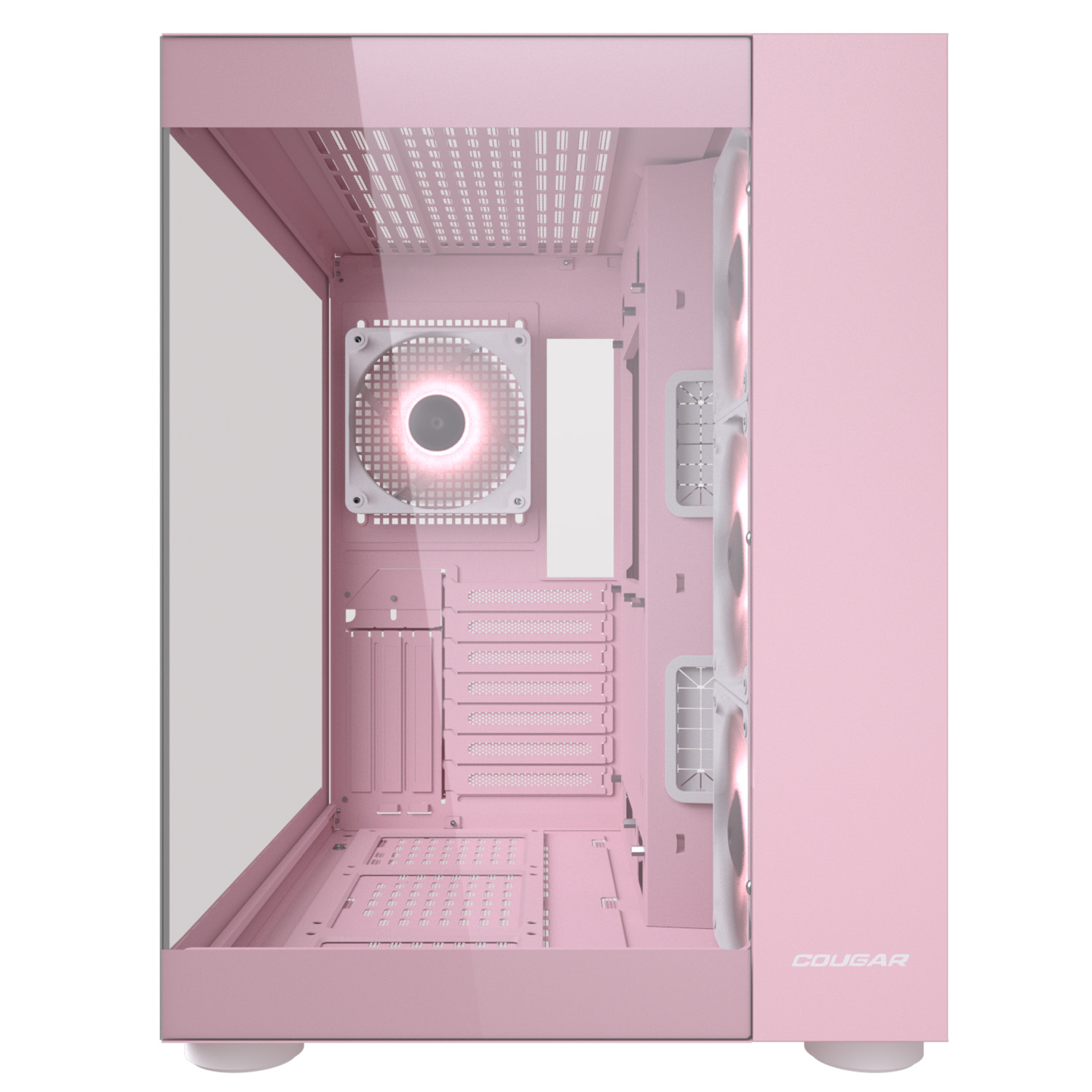 Cougar FV150 RGB Dual Chamber Mid Tower ATX Gaming Casing Pink