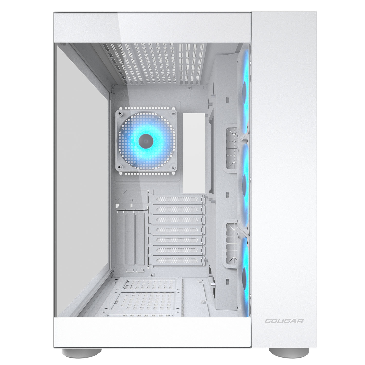 Cougar FV150 RGB Dual Chamber Mid Tower ATX Gaming Casing White