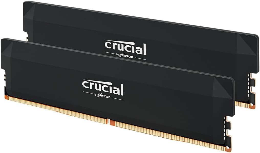 Crucial Pro DDR5-6400 16GB UDIMM OC Gaming Memory Black