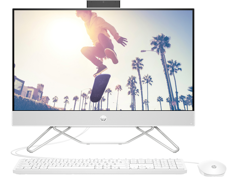 HP 24-cb1493nh i5-1235U 8GB RAM 512GB SSD Intel Iris X Graphics 23.8 Inch Touch FHD FreeDOS AIO PC (White)