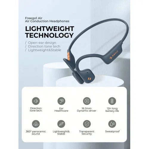 Havit Freego1 Air Conduction Bluetooth Headphone