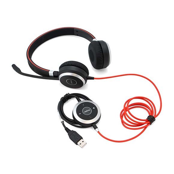 Jabra Evolve 40 MS/UC DUO Dual Ear Noise Canceling USB Headphone