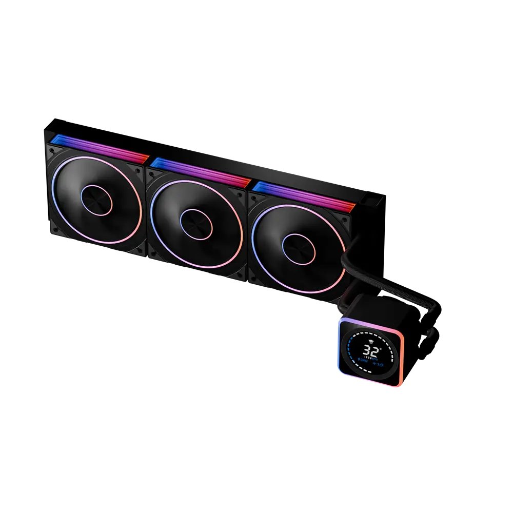 Jungle Leopard Astrobeat 360 Digital ARGB AIO Liquid Cooler Black