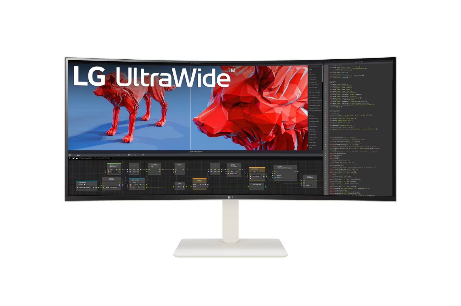 LG 38WR85QC-W 38 Inch WQHD HDR 144Hz IPS Curved Monitor