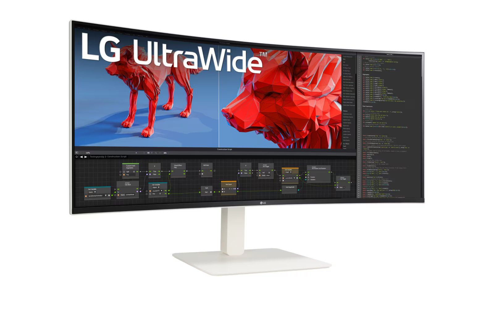 LG 38WR85QC-W 38 Inch WQHD HDR 144Hz IPS Curved Monitor