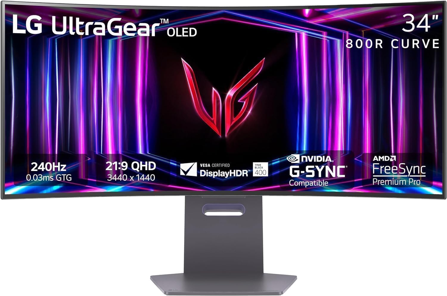 LG UltraGear 34GS95QE-B 34" 240Hz OLED Curved Gaming Monitor