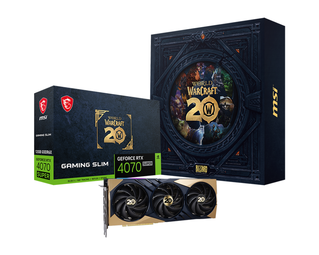 MSI GeForce RTX 4070 SUPER 12G GAMING SLIM World of Warcraft EDITION Graphics Card