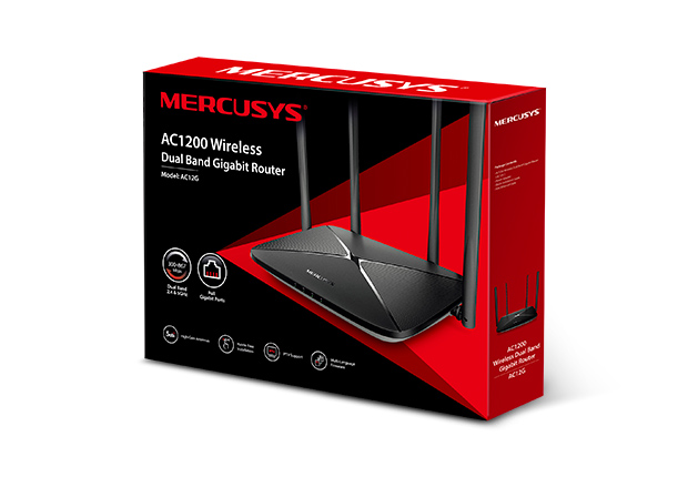 Mercusys AC12G AC1200 1200mbps 4 Antenna Dual Band Wi-Fi Gigabit Router