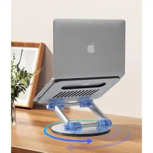 Movable 360° Round Ergonomic Push-Button Laptop Stand