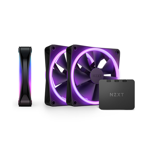 NZXT F120 RGB DUO (Triple Pack) 120mm RGB Casing Fan - Black