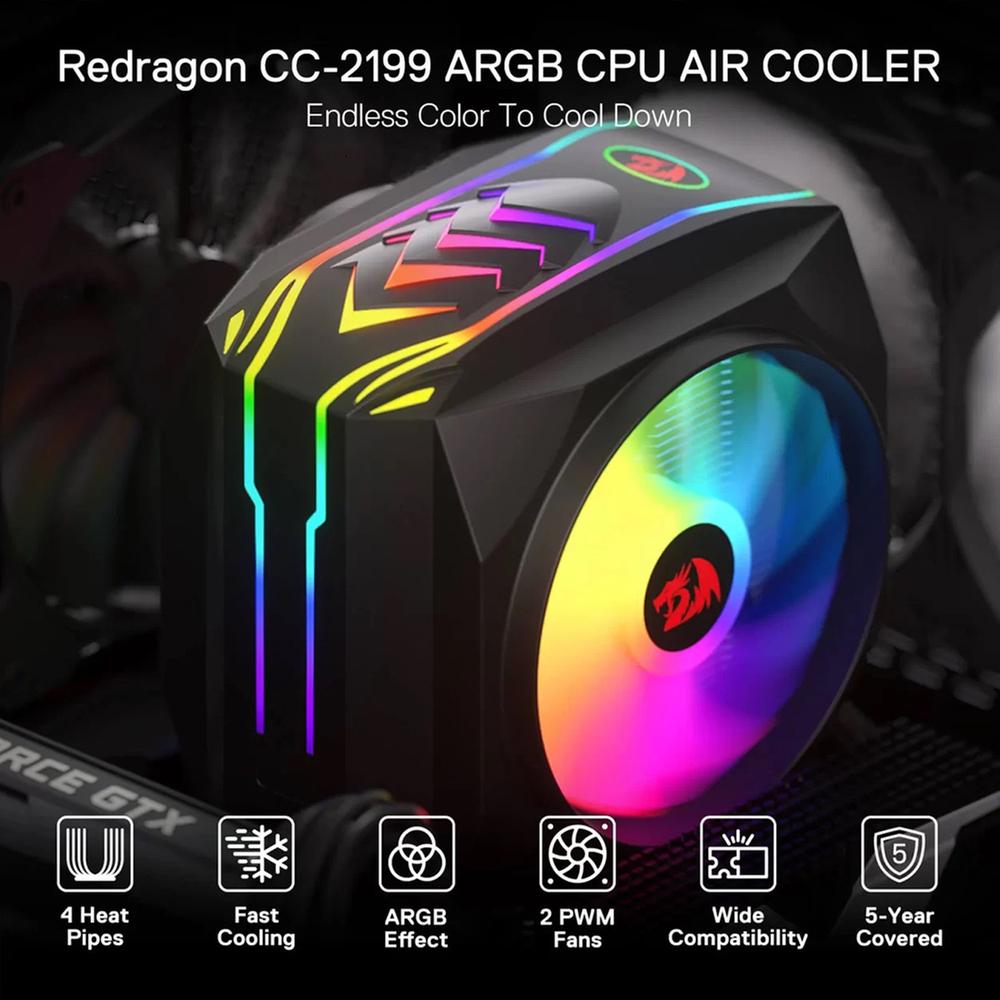 Redragon CC-2199 BALDER ARGB Air CPU Cooler