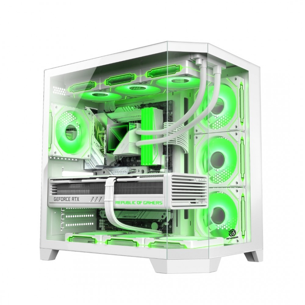 Revenger Air Box 7 ARGB Full Tower Desktop Gaming Case (White)