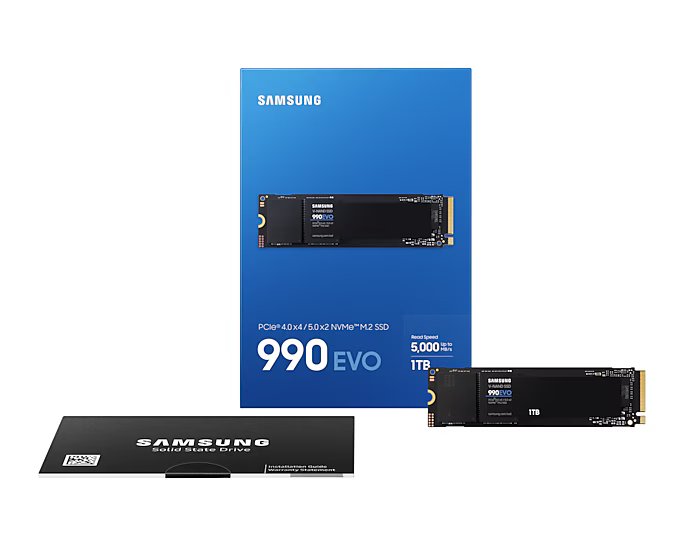 Samsung 990 EVO 1TB PCIe 4.0 M.2 NVMe SSD