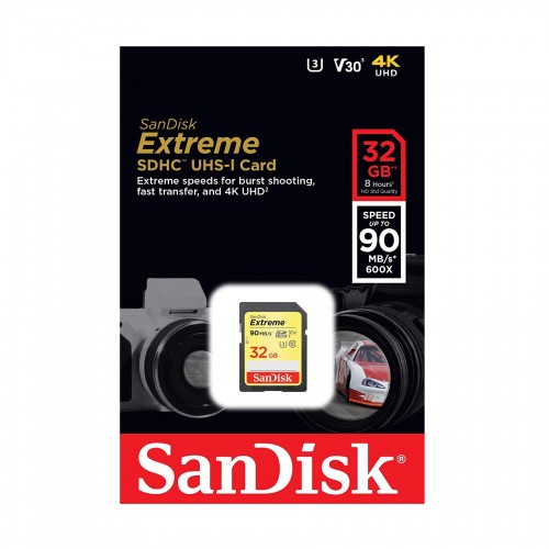 SanDisk Extreme 32GB 100mbps SDHC UHS-I Memory Card (SDSDXVT-032G-GNCIN)