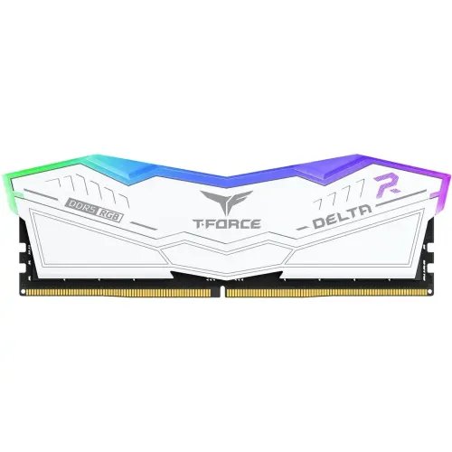 TEAM T-FORCE DELTA RGB 32GB (16GBx2) 8000MHz DDR5 Gaming RAM White