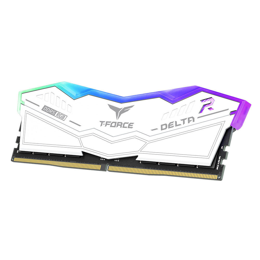 TEAM T-FORCE DELTA RGB White 16GB (2x8GB) 6000MHz DDR5 Gaming RAM