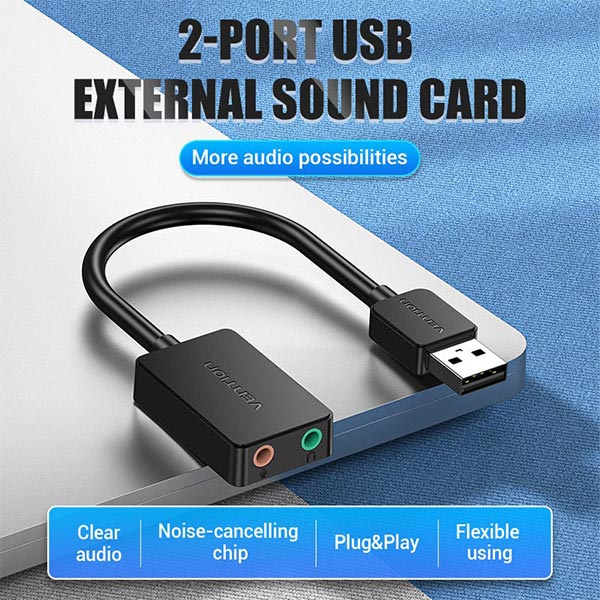 VENTION CDYB0 2-port USB External Sound Card