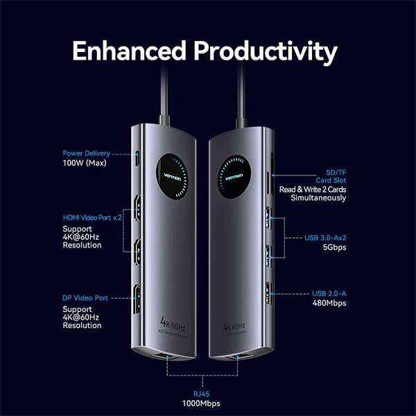 VENTION TQWHB Multifunction 10-in-1 Docking Station