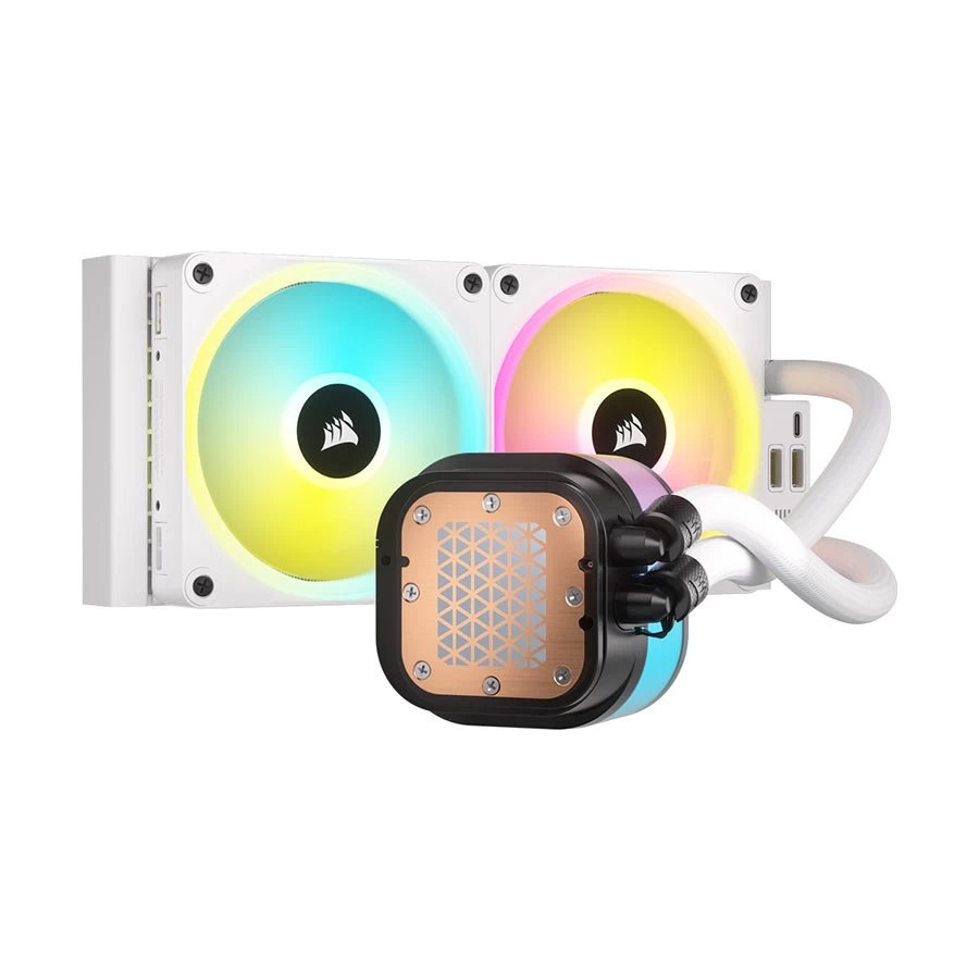 Corsair iCUE LINK H100i RGB 240mm AIO White Liquid CPU Cooler