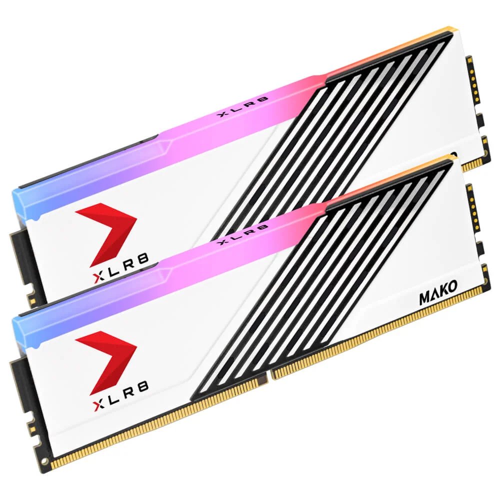 PNY XLR8 MAKO 16GB DDR5 6000MHz RGB Gaming RAM (White)