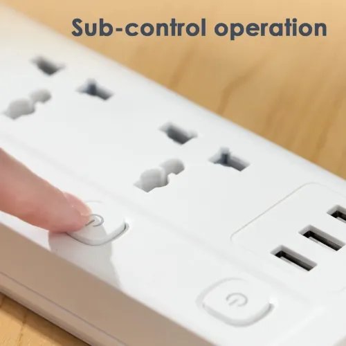 Deli ET411 2 Pin 4 Port 2 Meter Power Strip