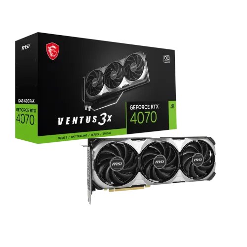 MSI GeForce RTX 4070 VENTUS 3X E 12G OC GDDR6X Graphics Card