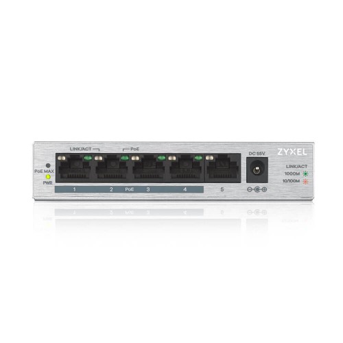 Zyxel GS1005HP 5 Port GbE Unmanaged Gigabit PoE Switch (60W)