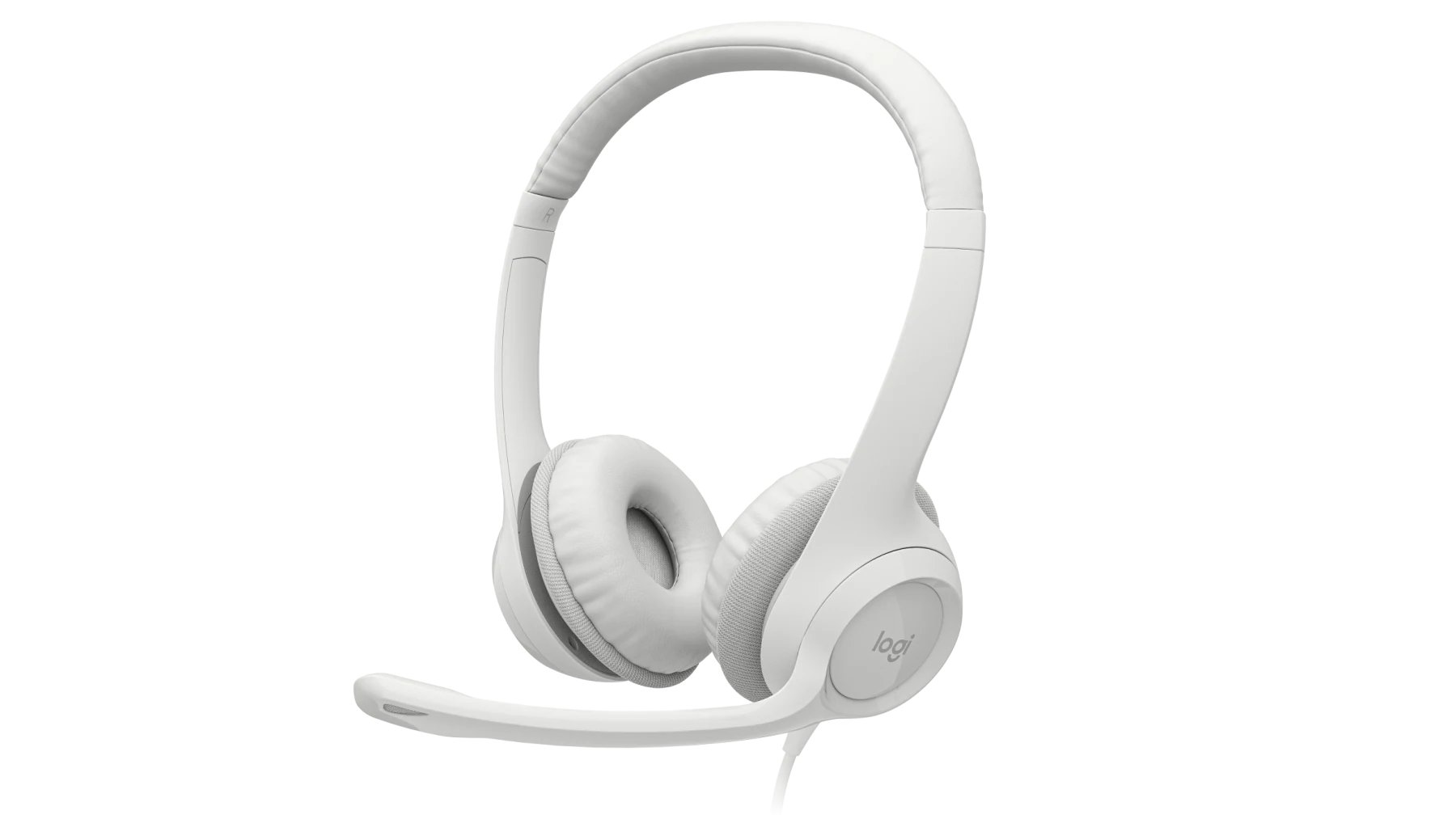 Logitech H390 Stereo USB Headset White with Microphone