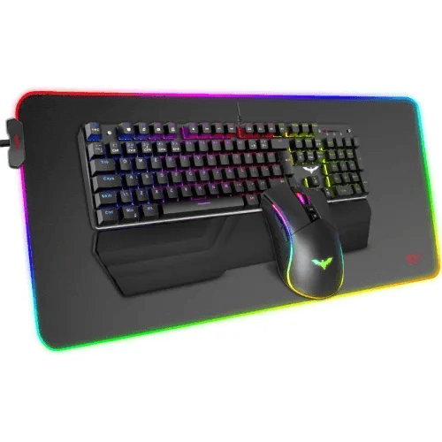 Havit KB511L RGB Wired Mechanical Gaming Keyboard, Mouse & Mouse Pad 3-in-1 Combo