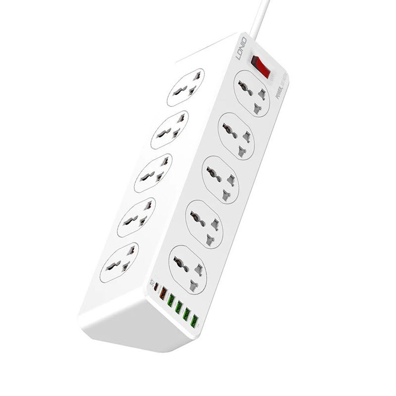 LDNIO SC10610 30W 6-Port USB Charger Power Strip