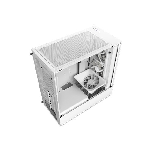 NZXT H5 Flow RGB Compact ATX Mid-Tower Case (White)