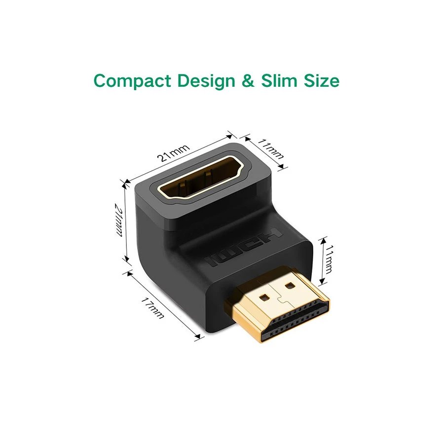 Ugreen 20109 HDMI Male to Female Down Black Converter