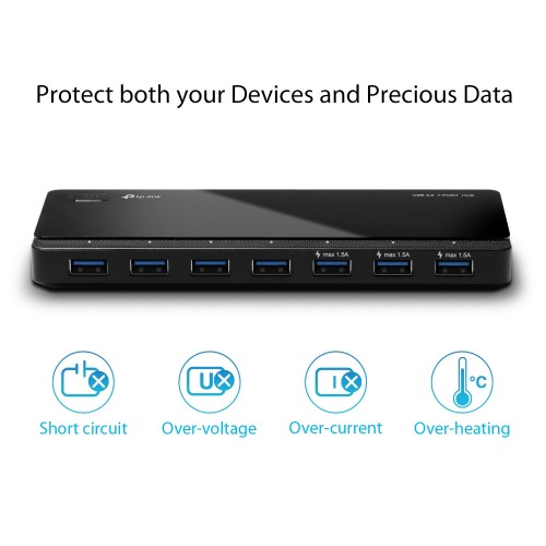 Tp-Link UH720 USB 3.0 7-Port Hub with 2 Charging Ports Hub