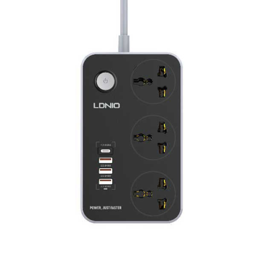 LDNIO SK3468 20W PD+3 QC3.0 3 UK Socket Power Strip