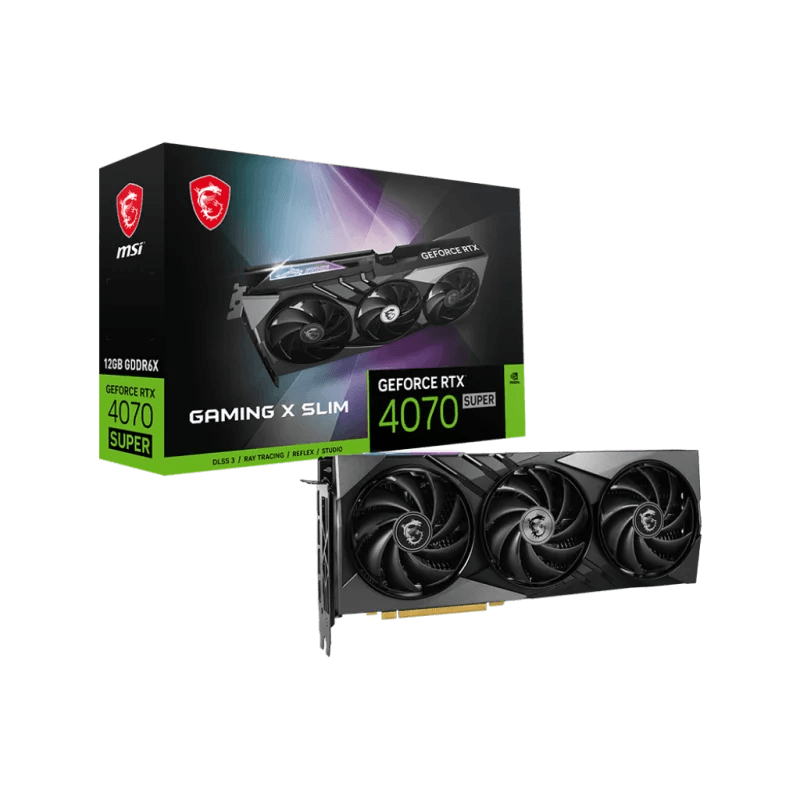 MSI NVIDIA GeForce RTX 4070 SUPER 12G GAMING X SLIM 12GB GDDR6X Graphics Card