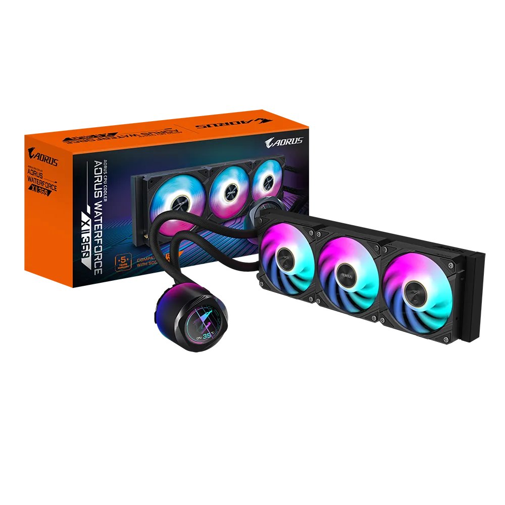 Gigabyte AORUS WATERFORCE II 360 ICE ARGB Lighting Display Liquid Cooler