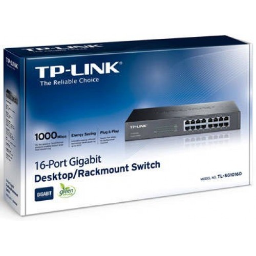 TP-Link TL-SG1016D 16-Port Gigabit Desktop/Rackmount Switch