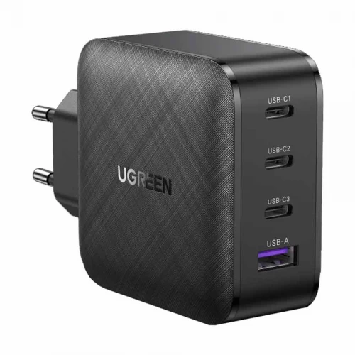 Ugreen CD224 65W 3 Port USB-C & 1 Port USB PD Black Wall Charger