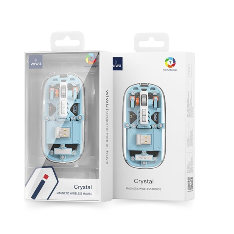 WiWU WM105 Crystal Magnetic Bluetooth & Wireless Mouse 