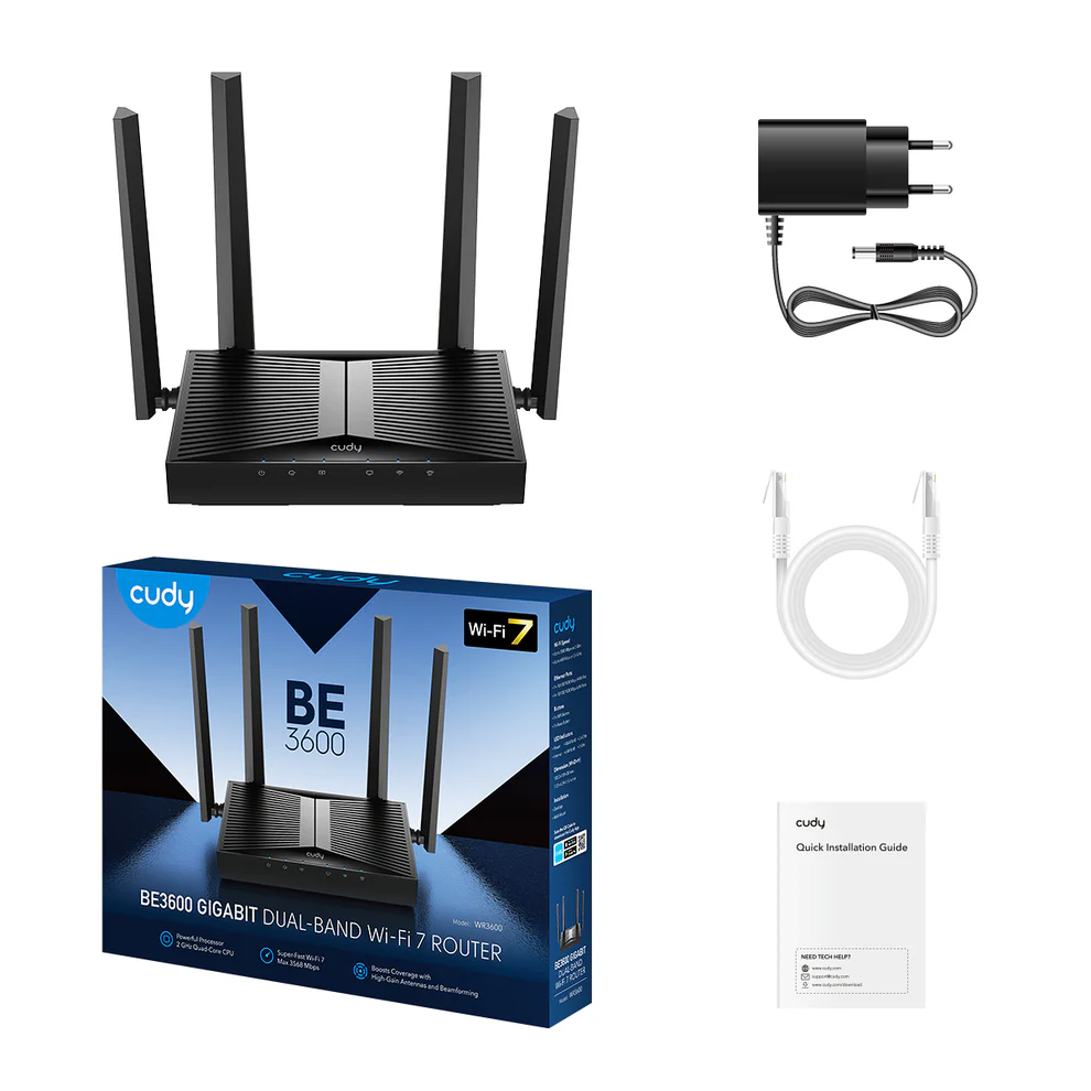 Cudy WR3600 BE3600 Gigabit Mesh Wi-Fi 7 Router